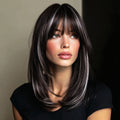 Synthetic Wig 20-Inch Layered Straight Style in Deep Purple with Hairnet Included for Cosplay Looks — image 1