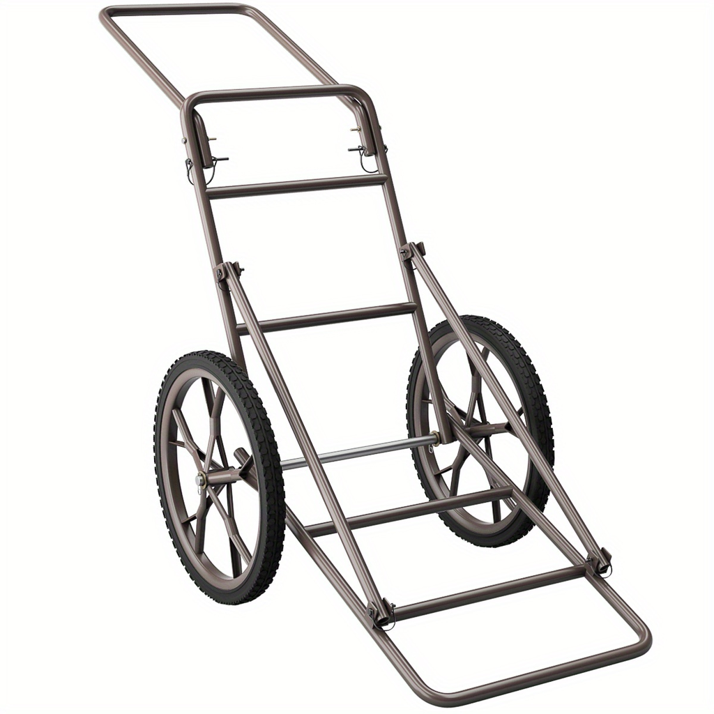 Deer Cart Folding Hunting Hauler Steel Frame 17" Wheels Utility Gear Dolly for Game & Tree Stand Transport — image 5
