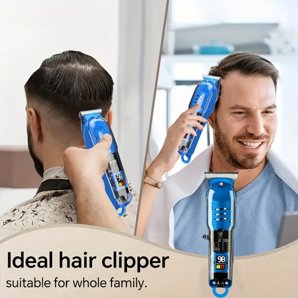 Hair Clipper Transparent-Shell Cordless Trimmer with LED Battery Display, USB Charging and Five Colors — image 14