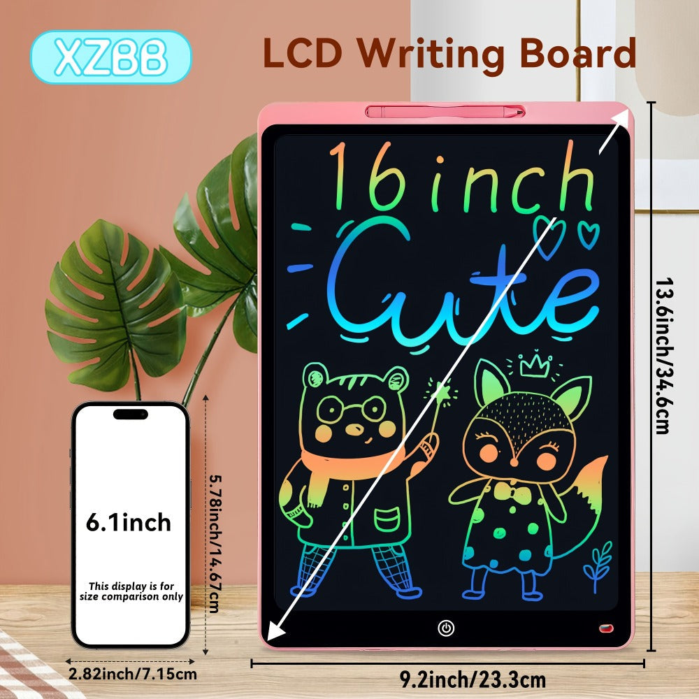 Large LCD Drawing Tablet for Kids 16 & 20 Inch, Colorful Erasable Electronic Doodle Board Reusable Writing Pad — image 10