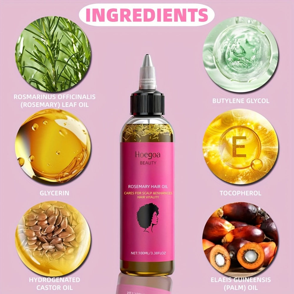 Hair Oil Hoegoa Rosemary Two-Bottle 100ml Gift Set with Pointed Applicators for Hair and Scalp Application — image 13