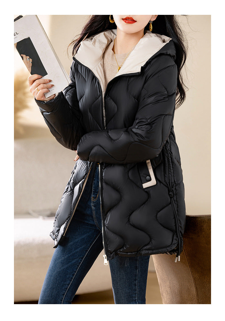 Winter Disposable Cotton-padded Coat For Women Padded Down Jacket Korean Style Mid-length Warm Jacket For Women
