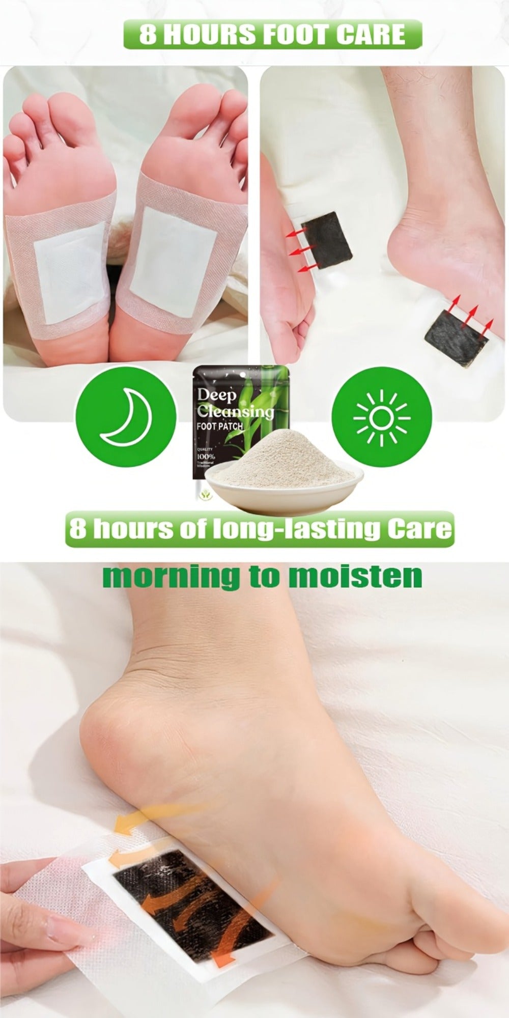 Detox Foot Patches with Bamboo Vinegar Ginger & Lavender – Natural Plant Formula Deep Cleansing Overnight Foot Pads — image 2