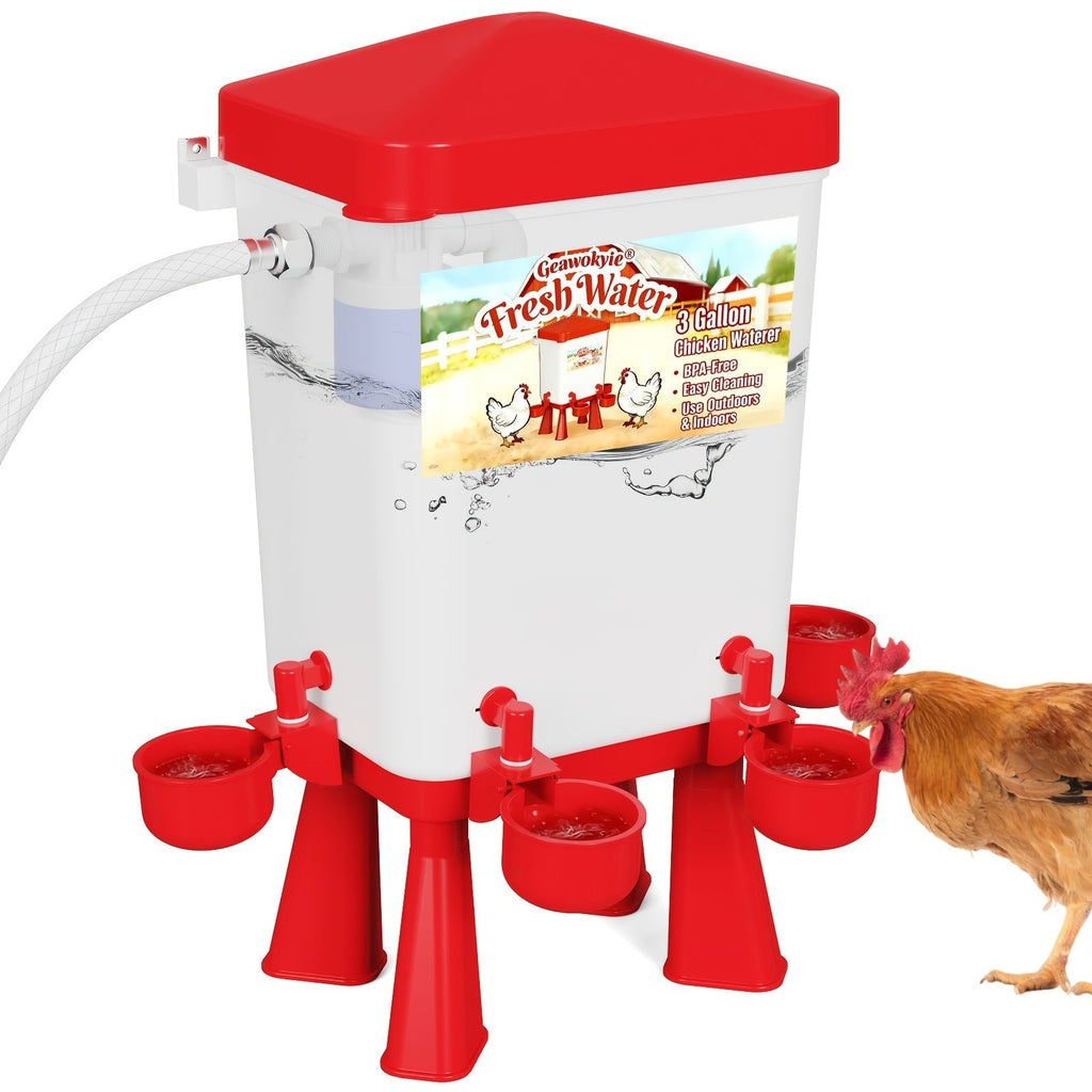 Chicken Waterer, Float Valve Hose Connect Continuous Auto Chick Duck for Garden, Patio and Yard Use — image 1