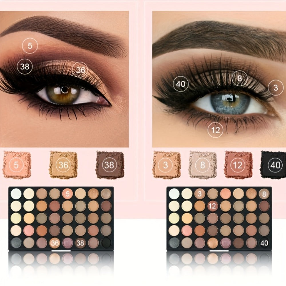 120 Shade Pro Eyeshadow Palette with 8 Brushes – Pearlescent & Matte Blendable Paste Formula for Smoky Eye, Cosplay, Stage & 