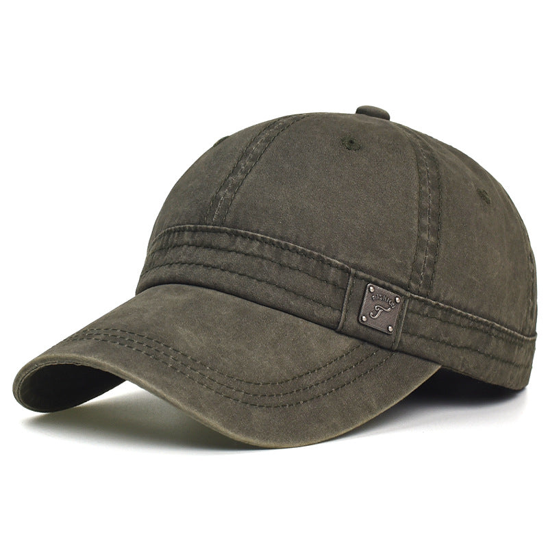 Washed Cotton Retro Soft-top Baseball Cap Trendy Brand