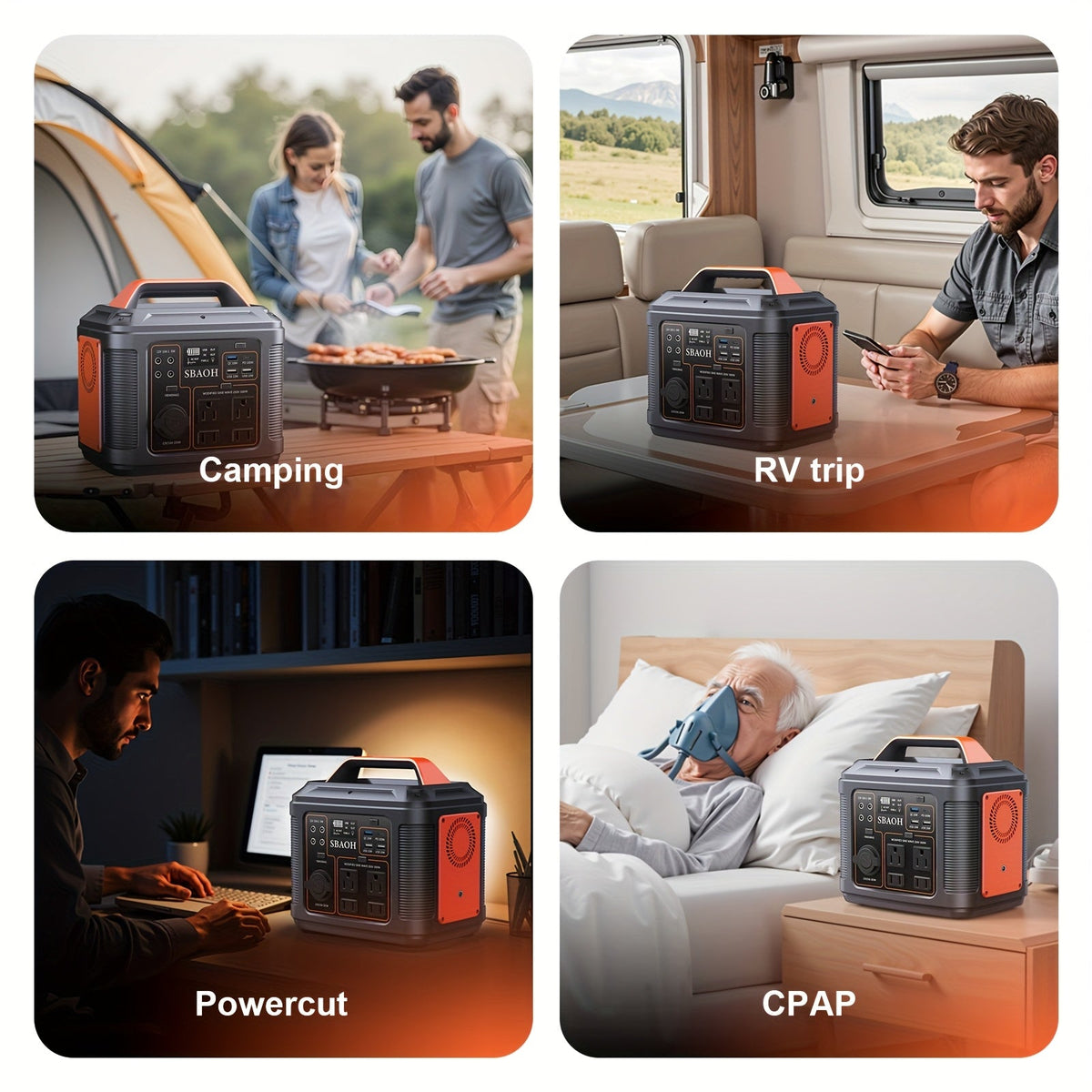 Portable Power Station 300W 296Wh – 13 Outputs, AC/USB-C PD100W/QC3.0/DC, LED Flashlight, for Camping, Road Trips — image 5