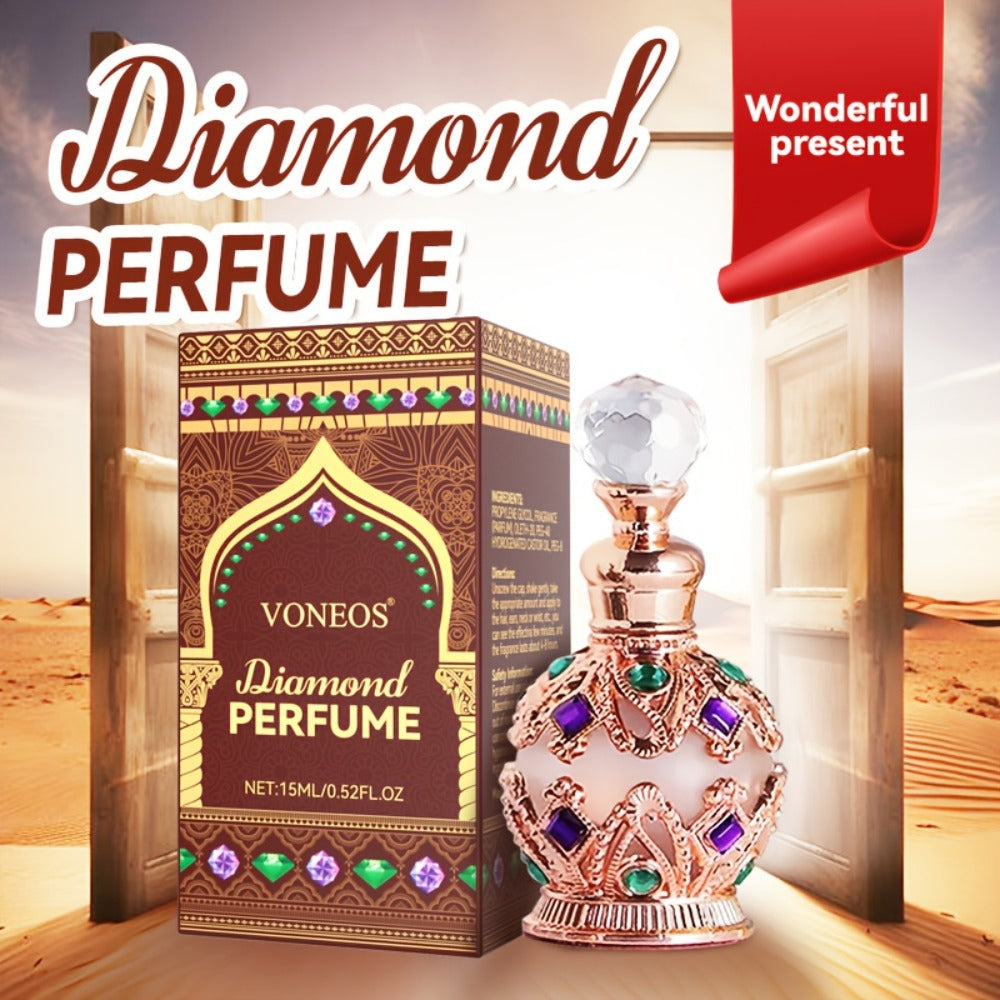 Arabian Perfume for Women Diamond Bottle EDT, Ocean Flower Vanilla Musk Fragrance Spray, Diamonds Woody & Diamond Crown Style