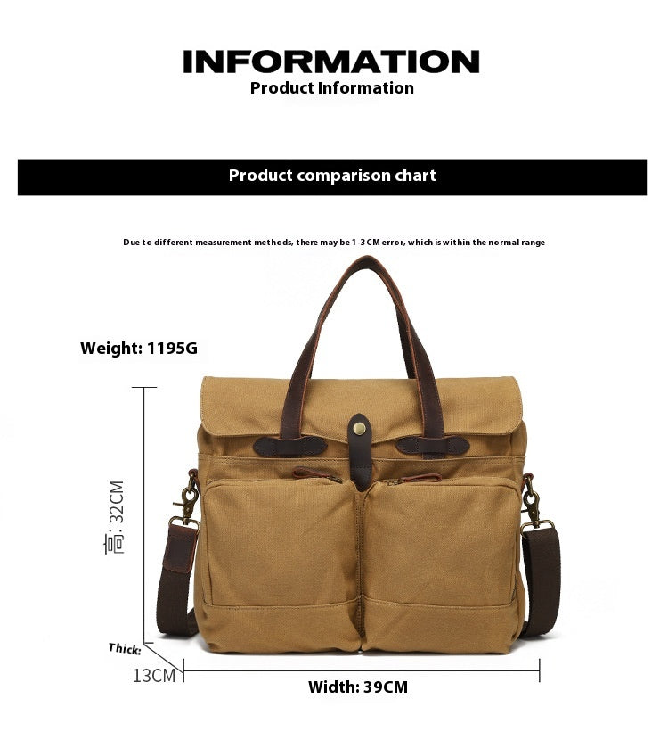 Portable Briefcase Men's One-shoulder Crossbody Outdoor Travel