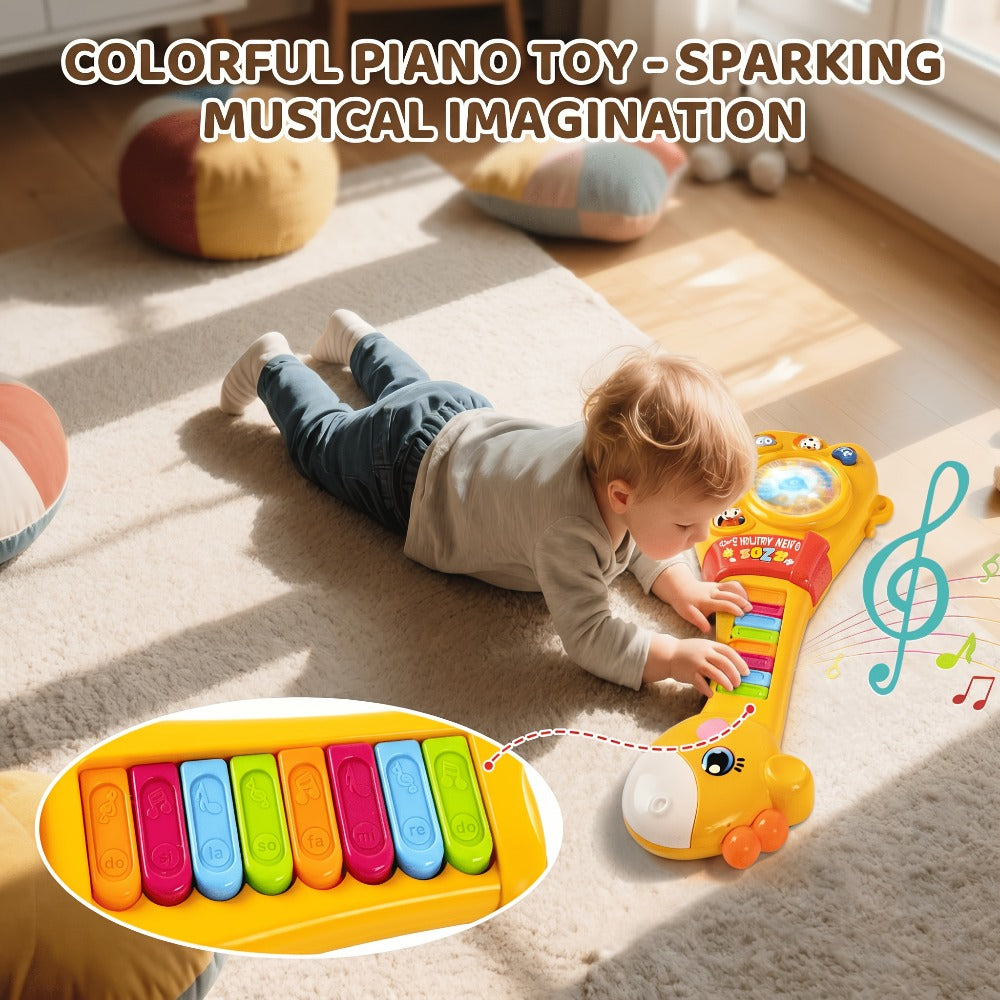 Giraffe Guitar Toy Baby 12 Months with Piano Keys, Animal Sounds & Flashing with the Listed Color, Size or Set Options for Ev