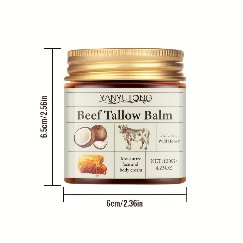 Grass-Fed Beef Tallow Cream with Raw Honey & Vitamin E, Minimalist Face & Body, Clean Beauty All-Over Skin Nourishment for Dr