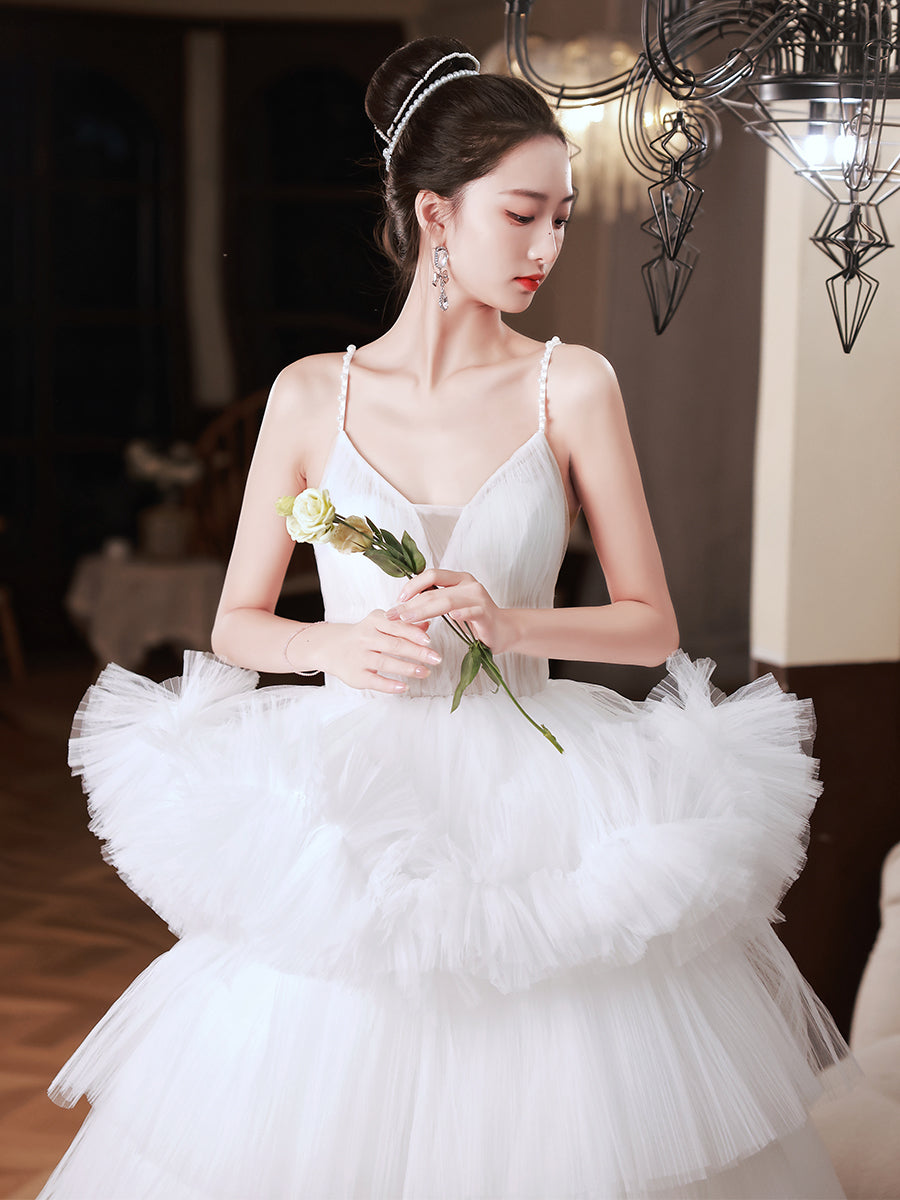 White Sling Temperament Banquet Skirt