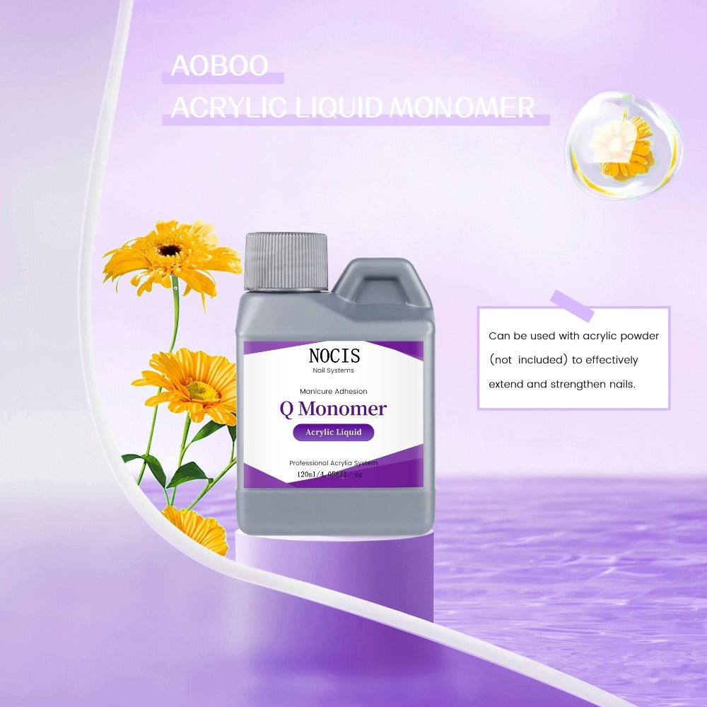 Unscented Acrylic Liquid Monomer 120ml Portable Bottle for Home and Salon Manicures, with the Listed Configuration — image 3