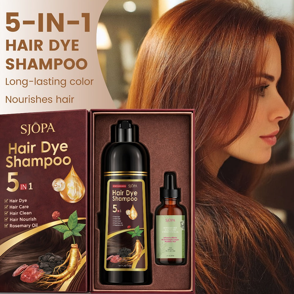Hair Color Shampoo, SJOPA 5-in-1 16.9oz Bottle-and-Dropper Presentation with 12 Color Options — image 15