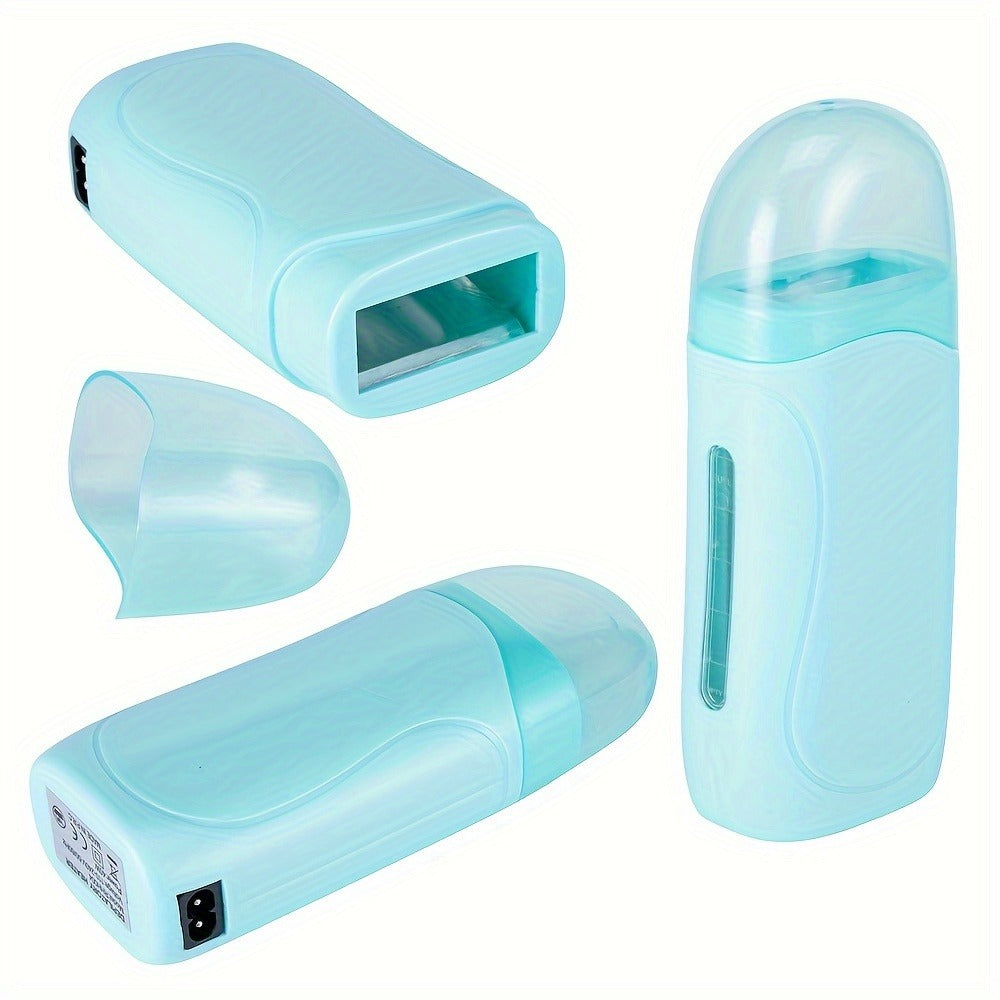 Wax Warmer Roller Kit for Hair Removal – Portable Electric Roll-On Soft Wax Heater for Women & Men, At-Home & Salon Waxing — 
