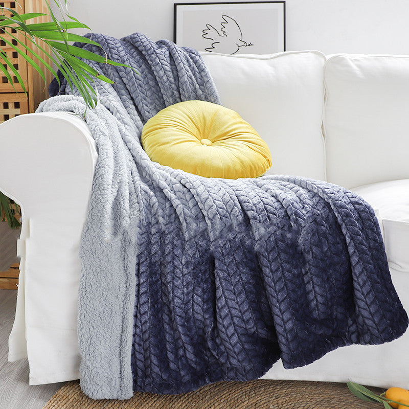 Siesta Blanket Knee Shawl Cover Flannel Thickened Lamb Wool