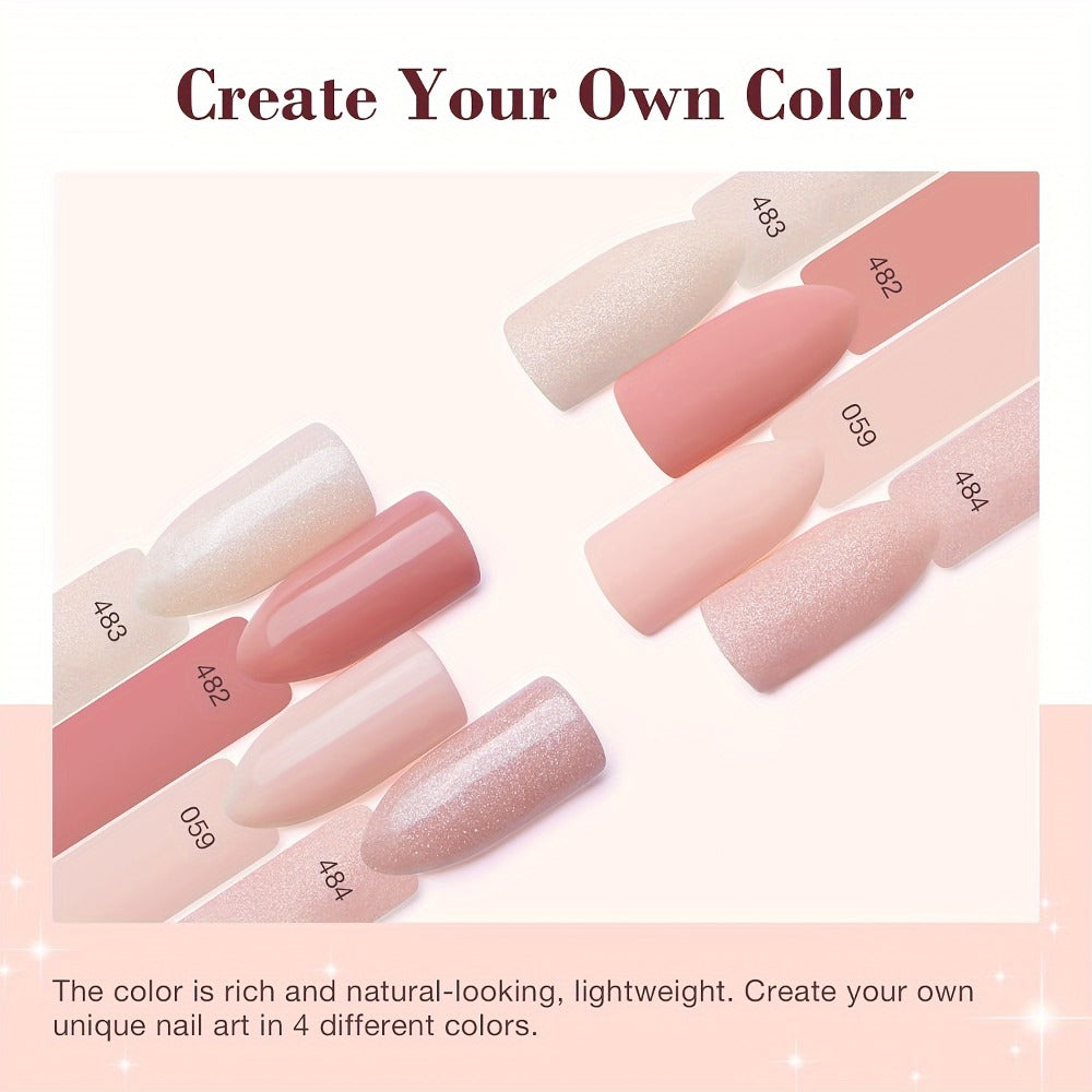 Dip Powder Nail Kit with NOCIS Label, Four Nude Blush Shimmer Powders, Three 10ml Liquids and Four Tools — image 9