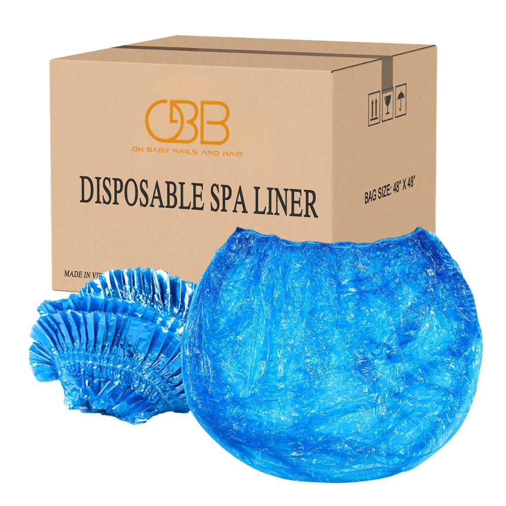 Disposable Pedicure Liners 400 Pack Single-Use HDPE Foot Bath Bowl Bags – Elastic Fit, Hygienic Nail Salon Foot Soak Liners f