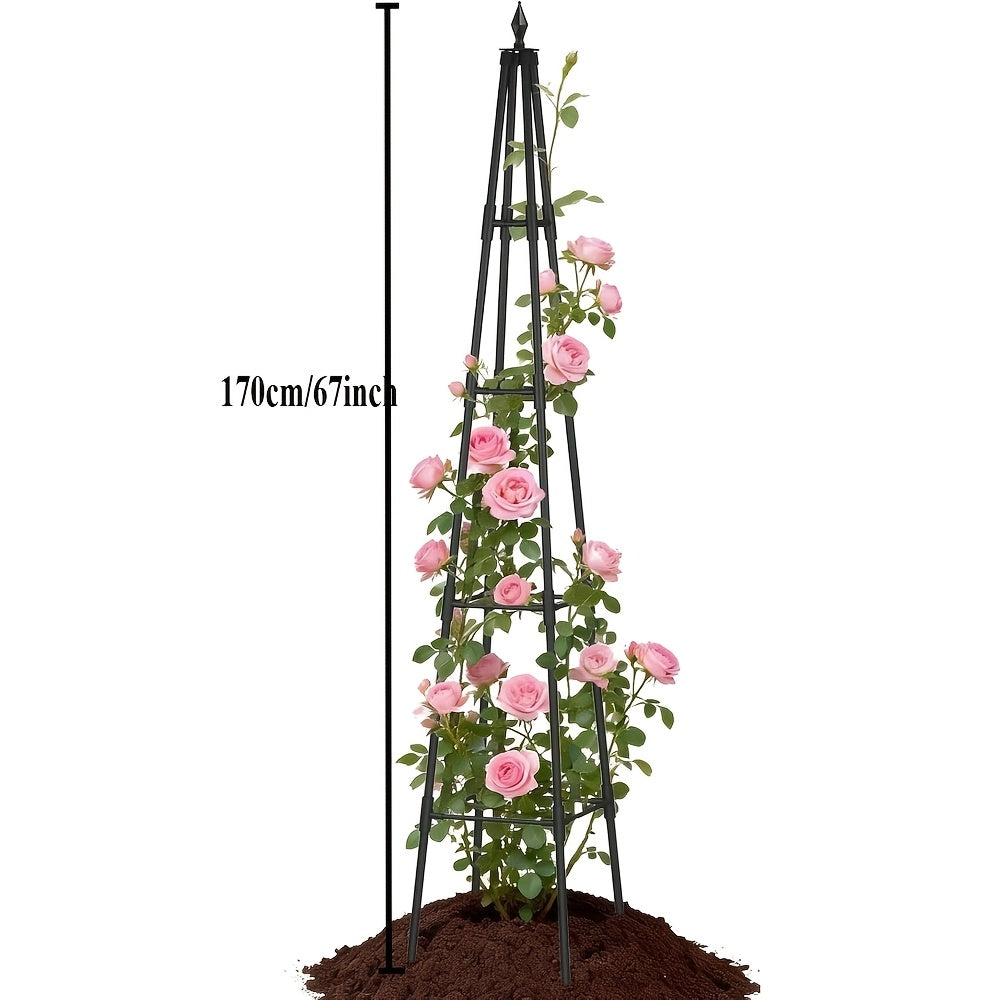 Garden Trellis with Seven-Foot Arch and PE-Coated Steel Frame, Climbing Plant Support for Vegetable Beds — image 3