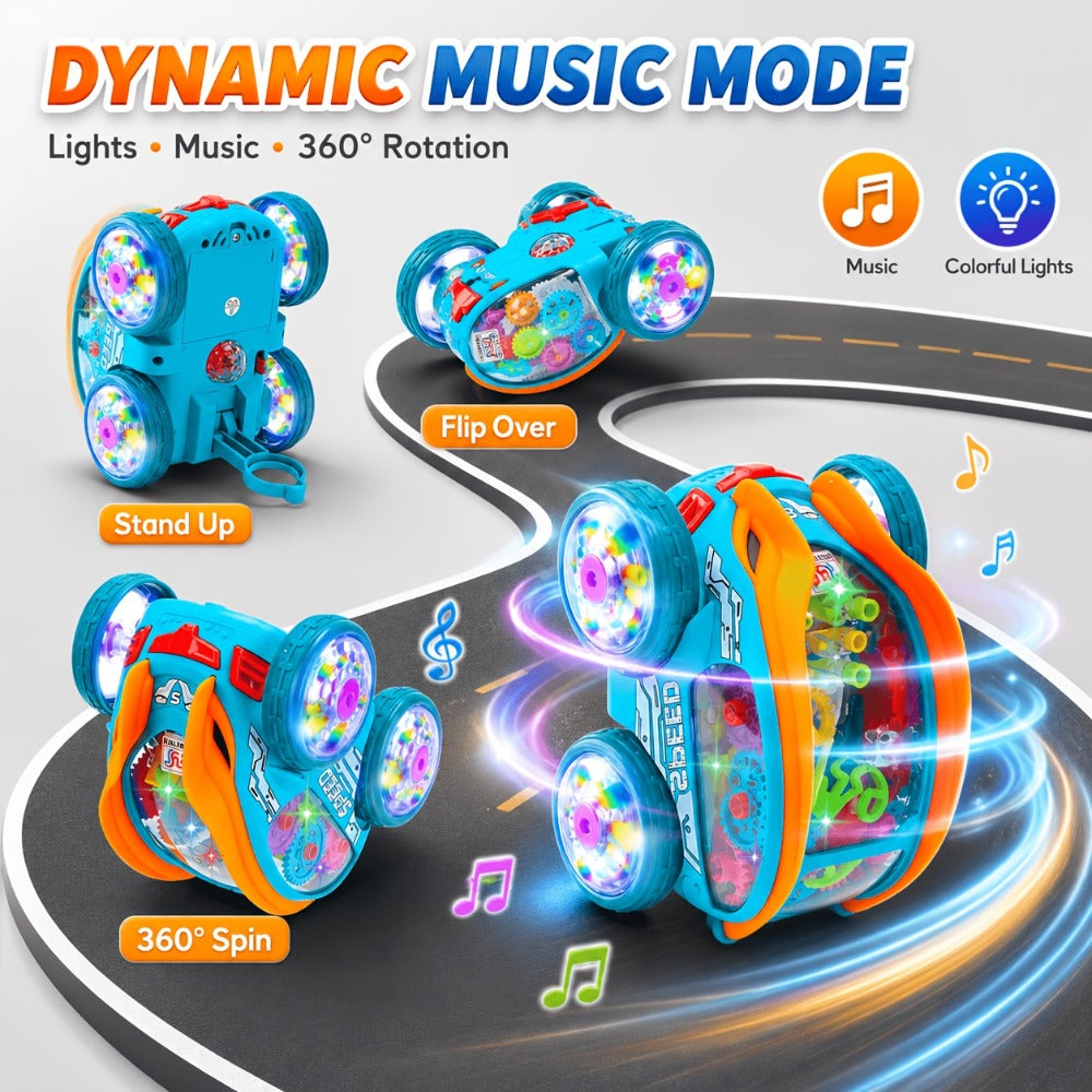 Dump Truck Toy Car with Colorful LED Lights & Music, Auto Rolling Construction Vehicle Toy for Toddlers Kids Ages 2+ — image 