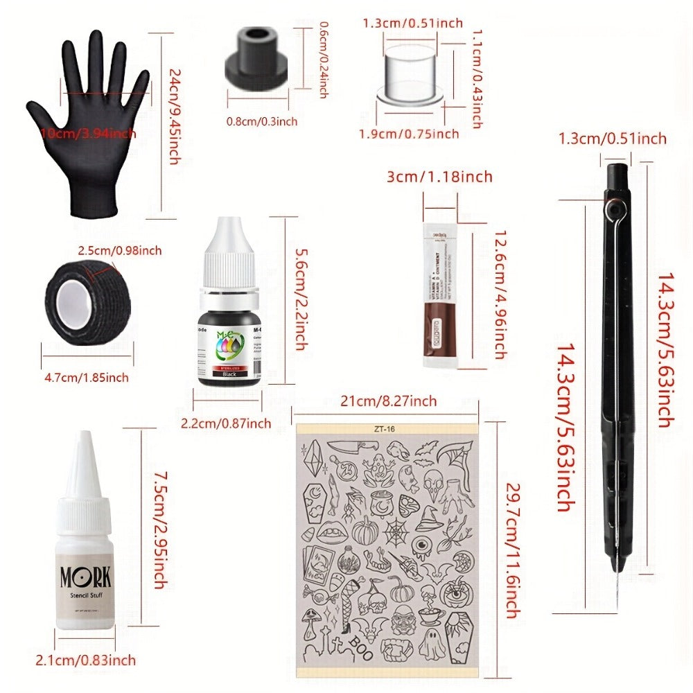 DIY Tattoo Kit for Beginners No Electricity No Drawing for Temporary Body Art, Festivals and Costumes — image 4
