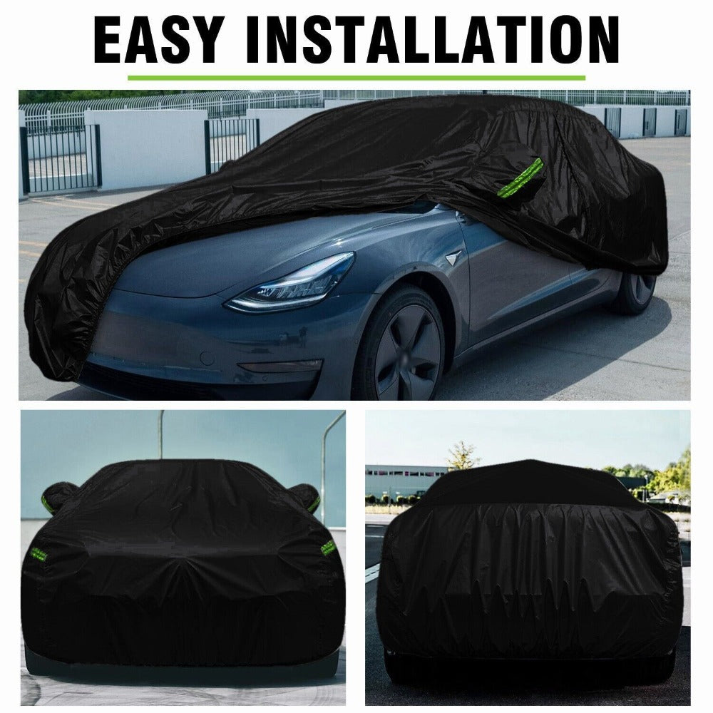 All Weather Car Cover for Sedan & Coupe 185"x69"x59" – Outdoor UV, Rain, Snow & Hail Protection for Toyota Camry, Honda Accor