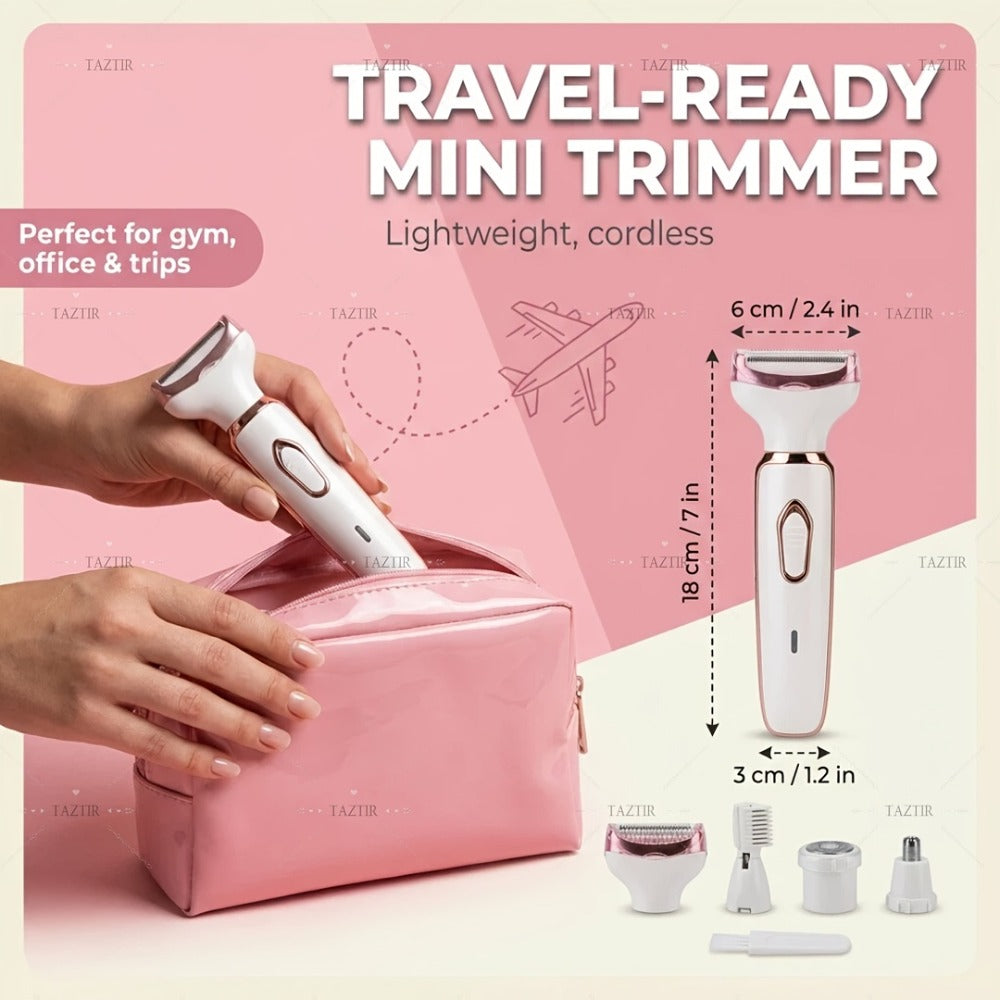 Face and Bikini Electric Shaver Grooming Kit for Women with USB Charging — image 5