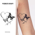 Semi Permanent Tattoo Butterfly with Hearts Navy Blue 3 Sheets, Realistic Juice Tattoo Lasts 1-2 Weeks for Adults — image 6