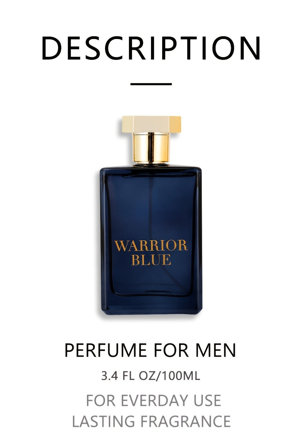 Eau de Toilette Warrior Blue 100ml Spray for Men with Single Bottle or Three-Piece Color Gift Set — image 10
