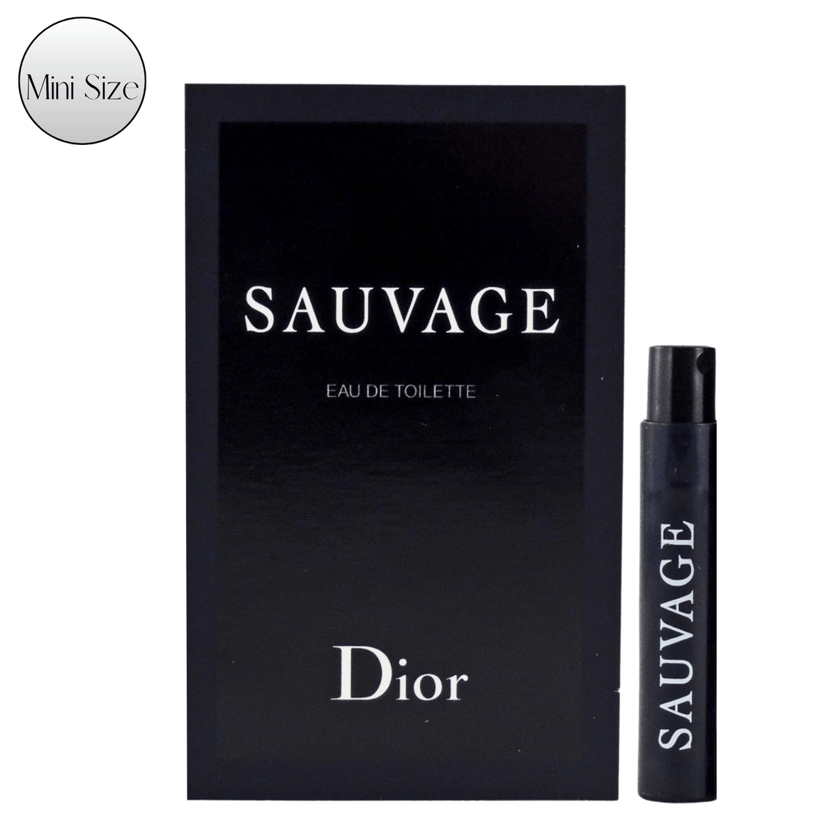 Dior Sauvage Eau de Toilette Mini Spray Vial, 1ml with 0.03 fl oz Black Labeled Sample Card — image 3
