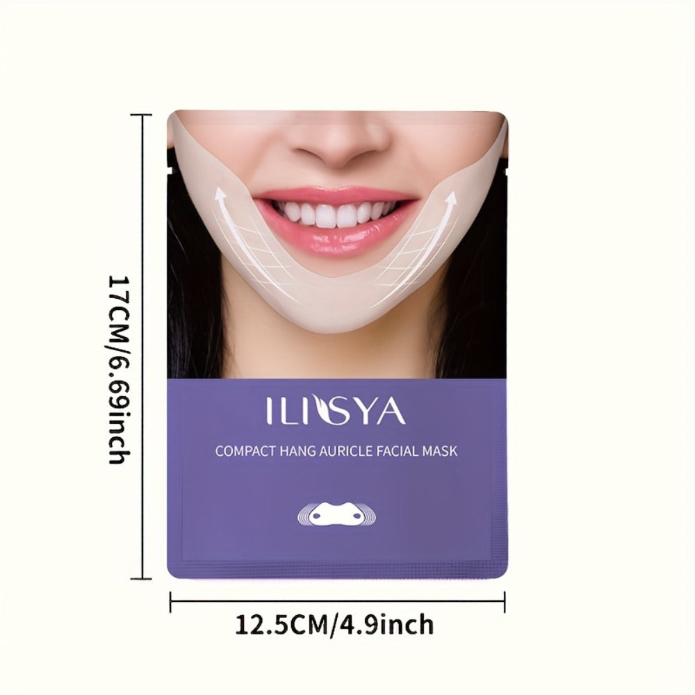 V-Line Face Mask 7 Pieces Hydrogel Chin Lifting & Jawline Contouring – Collagen, Hyaluronic Acid & Coffee Extract Firming Tig