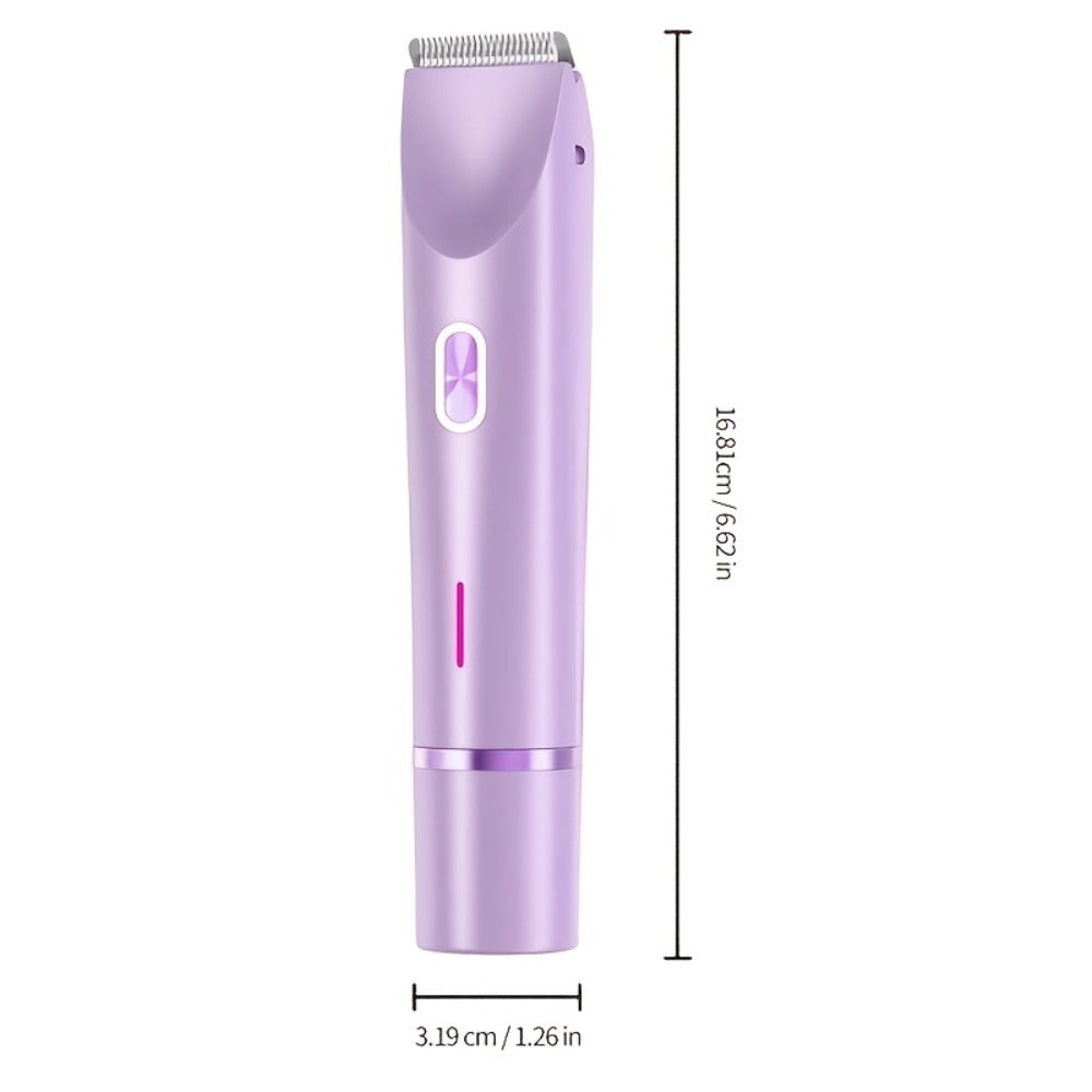 Slim Two-Ended Electric Body Trimmer with Comb Attachments in Blue, Pink or Purple Options — image 5