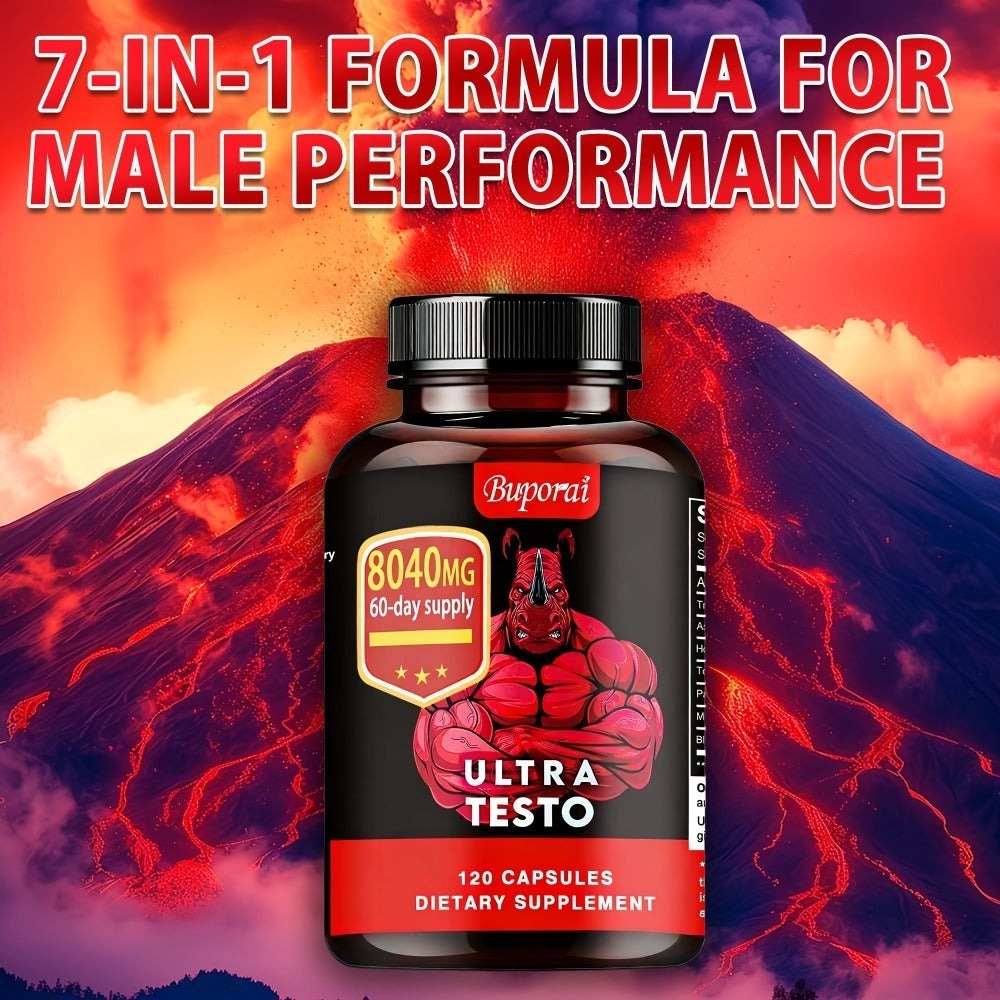 Ashwagandha Tongkat Ali Supplement for Men with Maca Root, Ultra Testo Triple Adaptogen Formula for Testosterone Support — im
