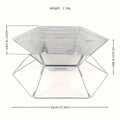 Hexagonal Folding Charcoal Grill with Stainless-Steel-Color Frame, Open Grid and Carry Bag for Outdoor Use — image 6