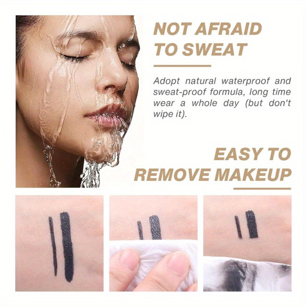 Waterproof Black Eyeliner Pencil Set 3pcs, for Makeup, Travel and Everyday Vanity Use, with the Listed Configuration — image 