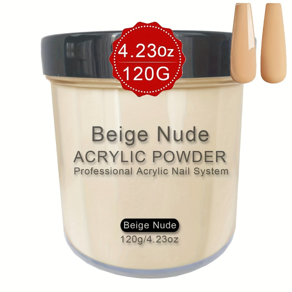 120g Acrylic Nail Powder Jar in Nude Blush, Beige or Beige Nude for Use with Compatible Acrylic Liquid — image 6