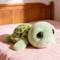 Stuffed Animal Big-Eye Turtle Pillow in 15.75-Inch Size with Melancholy Face and Soft Plush Fabric — image 1