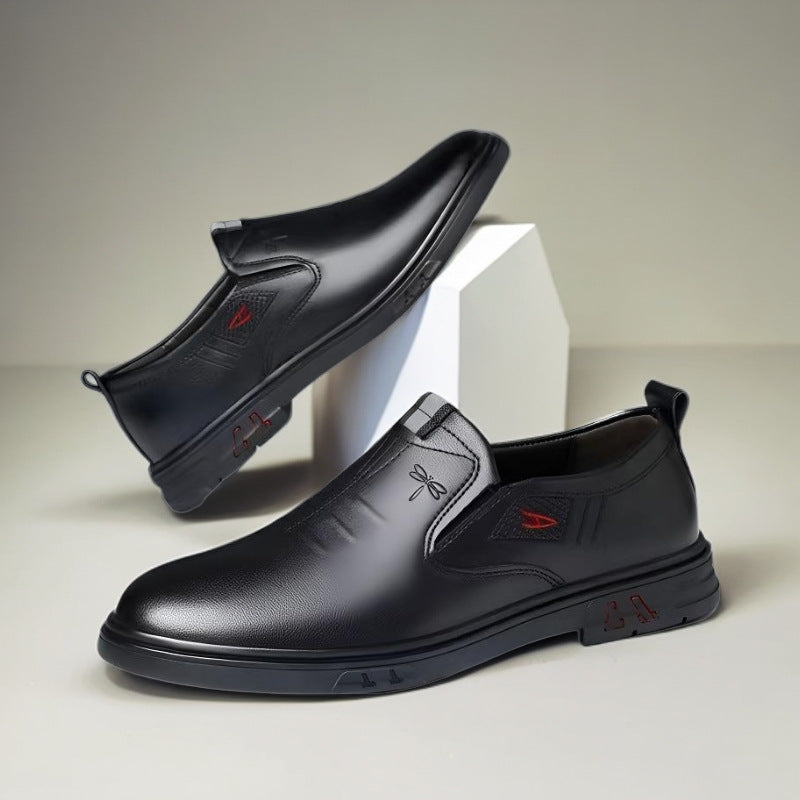 Men's Casual Leather Shoes Slip-on Soft Sole Soft Leather