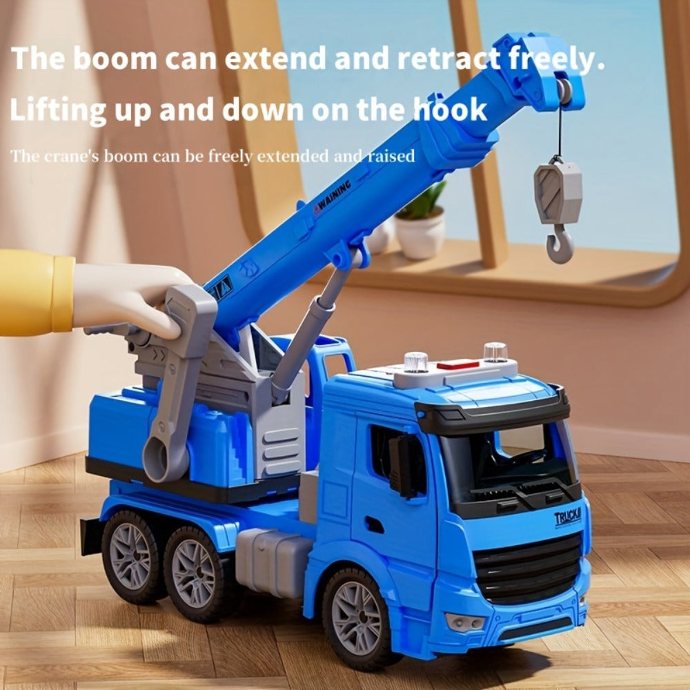 Inertia Crane Truck Toy for Kids - Large Engineering Vehicle with Telescopic Arm, Interactive Track & Double Doors — image 9