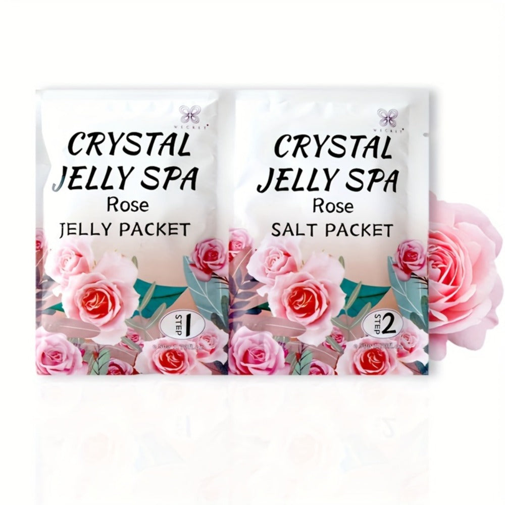 Foot Soak for Dry Cracked Feet Jelly Spa Bubble Bath Salt – Moisturizing Exfoliating Foot Care Treatment, Honey Lavender Lemo