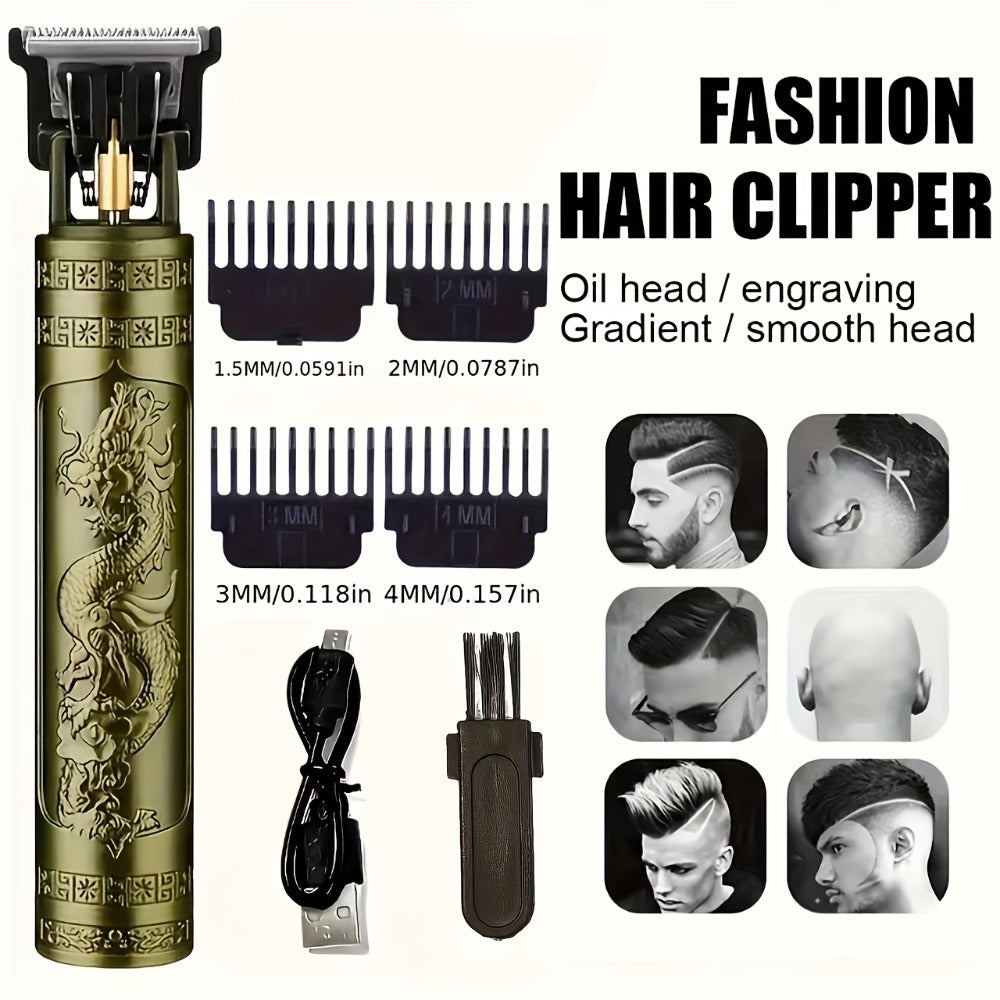 Beard Trimmer for Men USB Rechargeable Zero Contour Precision Edger Lithium Battery – Hair Clipper with Limit Comb ABS Body f