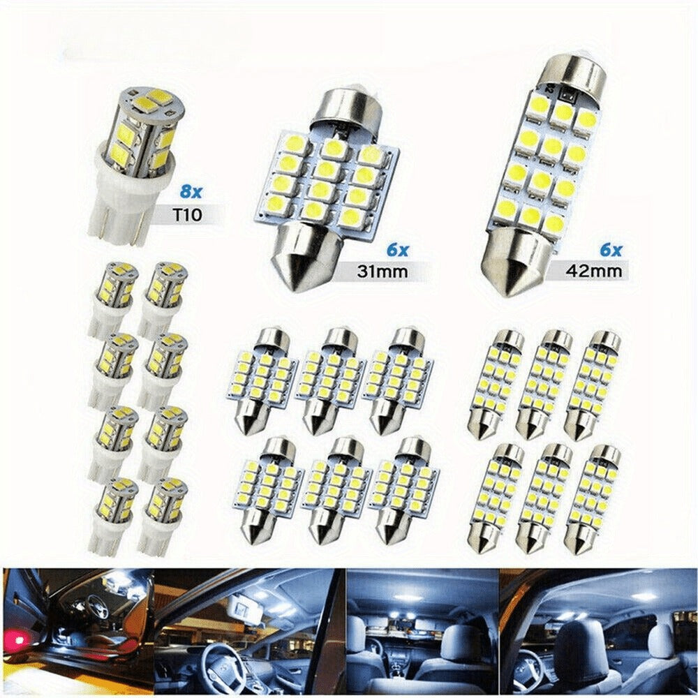 LED Car Interior Light Bulbs 40PCS W5W 168 6000K Cold White – Width Indicator Reading Roof Dome Lamp Replacement Set — image 