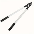 Telescoping Long-Handle Pruning Shears with Silver-Color Shafts, Black Grips and Curved Bypass Blade — image 1