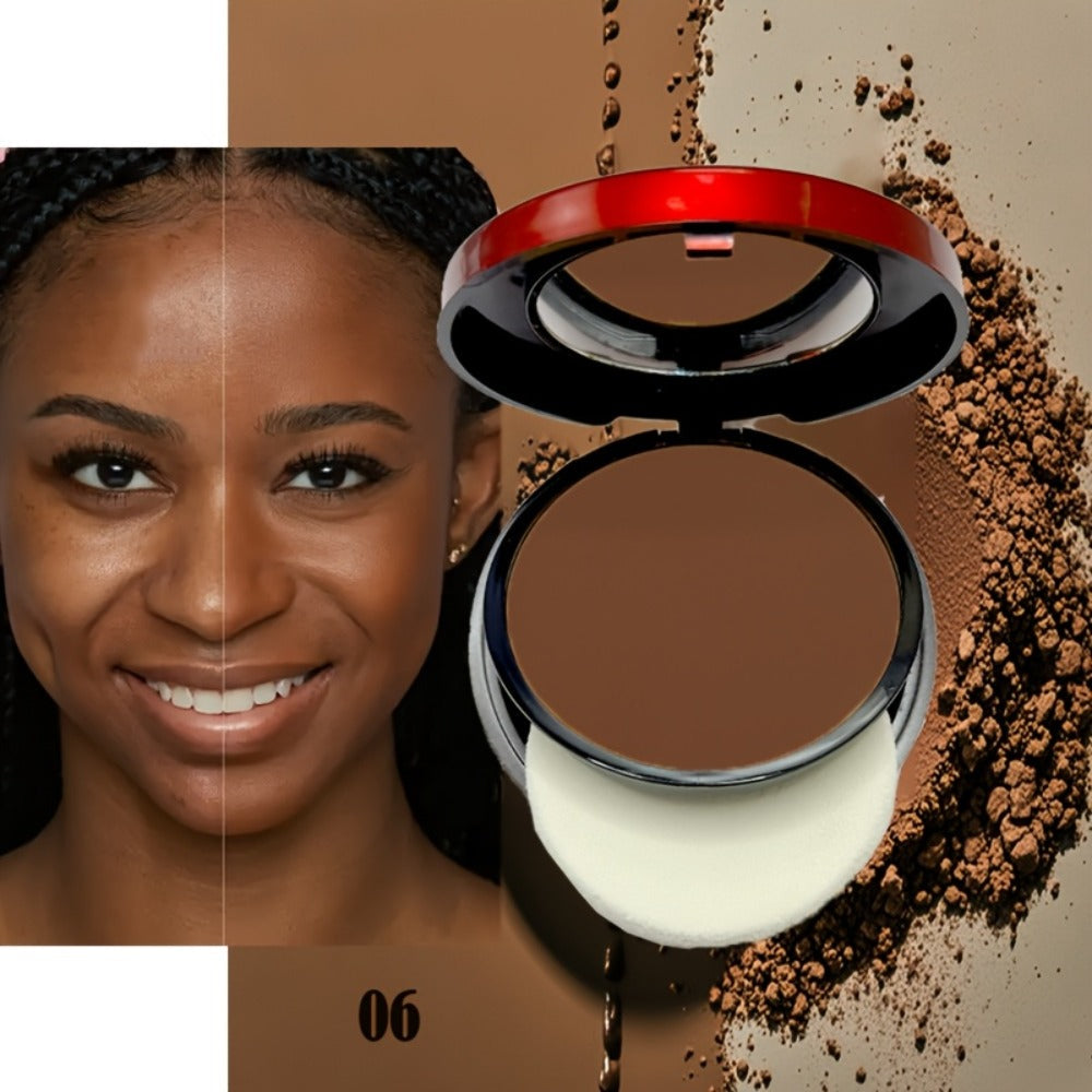 Pressed Powder Foundation Contour Matte Ful1l Coverage Oil Control Waterproof, 6 Shades Light to Dark — image 33