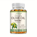 Extra Virgin Olive Oil Capsules 120 Softgels with Omega-9 Omega-6 & Palmitic Acid for Bath Time, Home Spa and Personal Care —