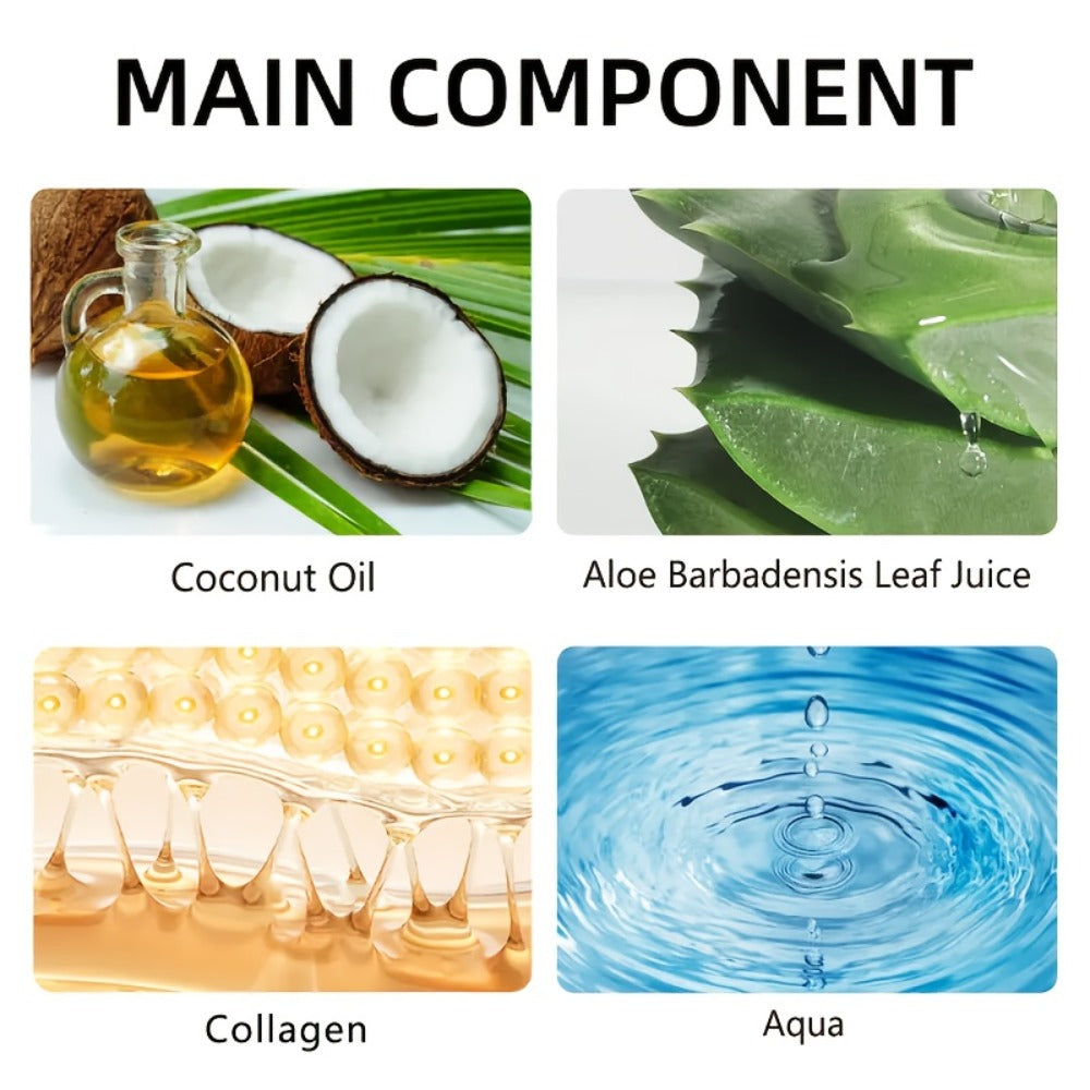 Aloe Vera Collagen Face Cream, Two Jar Set with Hyaluronic Acid and Coconut Oil for Daily Moisture — image 4