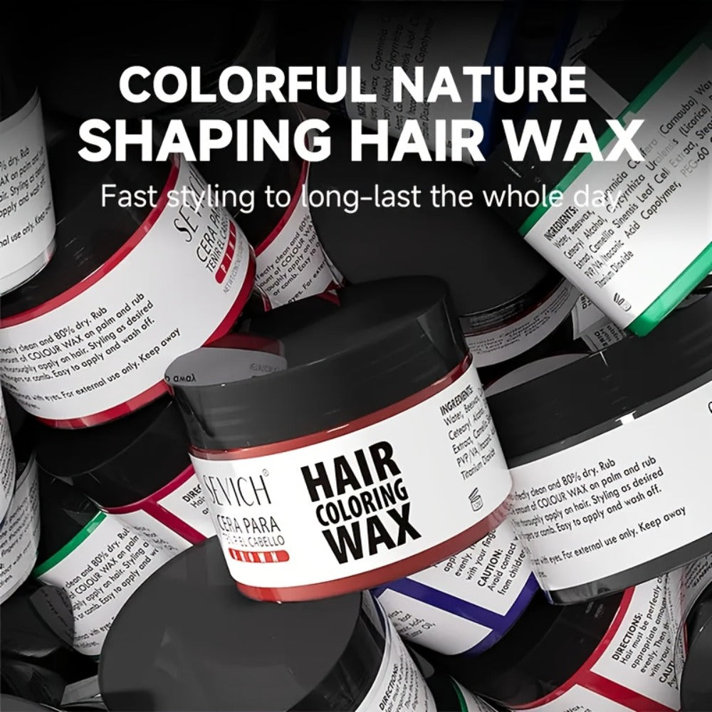 Instant Color Hair Wax 10 Shades – Temporary Hair Dye Wax Strong Hold Styling for Parties, Cosplay, Festivals & Halloween, Ea