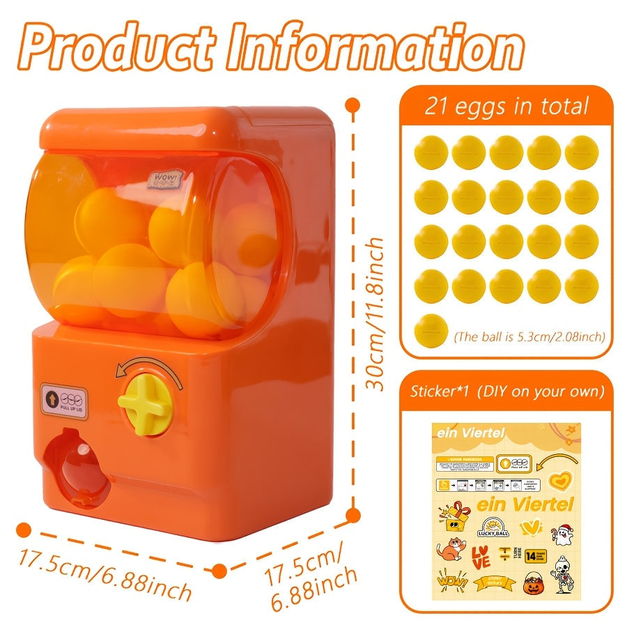 Gachapon Machine for Home, Mini Capsule Toy Vending Machine Novelty Gift for Kids Adults Couples Anniversary Birthday Party C
