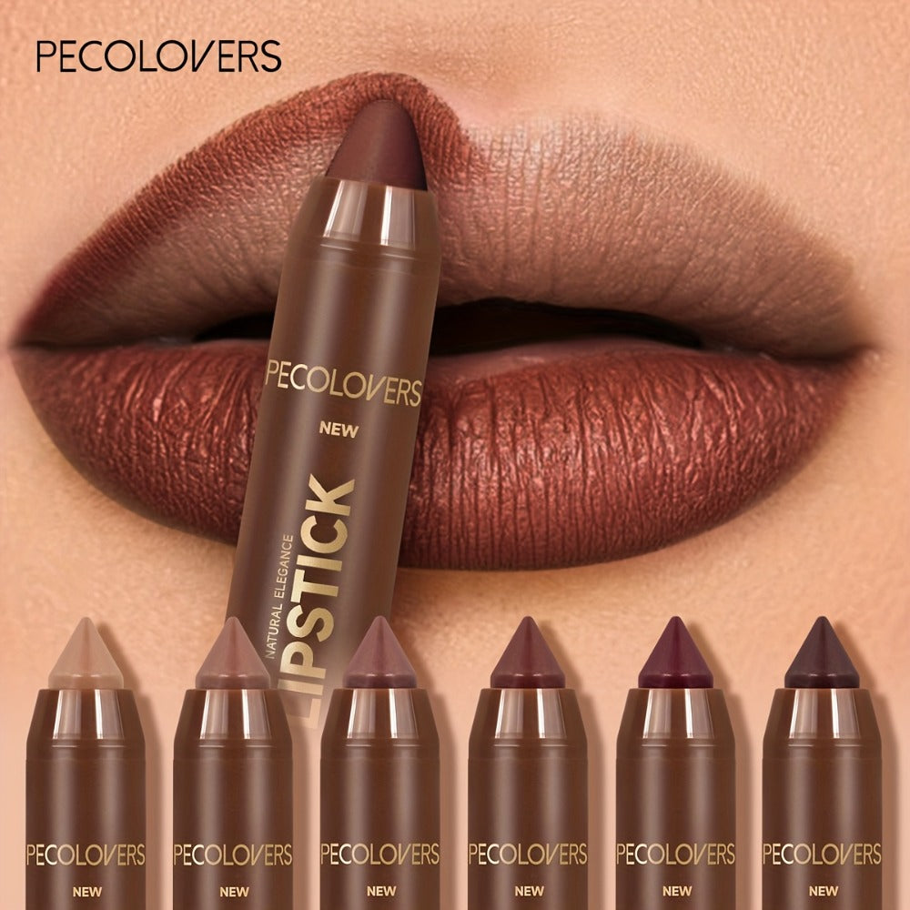 Non-Smearing Contour Lip Liner Set 6 Pcs, Smooth Paste Matte Formula Precise Definition, for Makeup, Travel and Everyday Vani