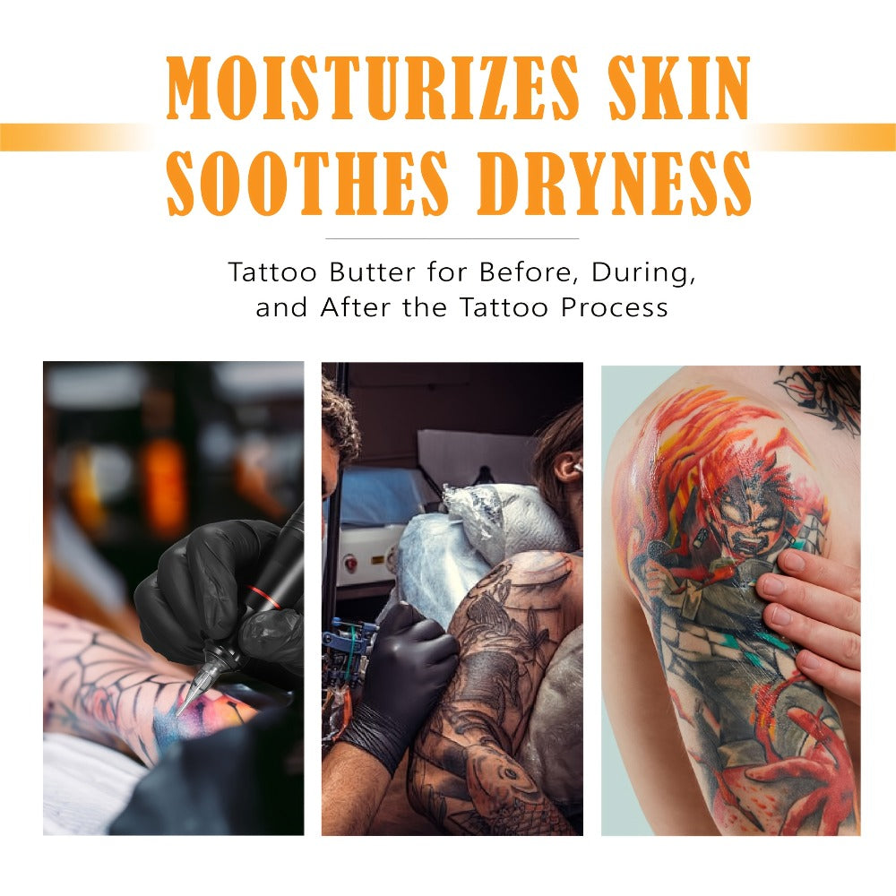 Tattoo Green Soap Cleaning Kit Neebol 8.5oz Concentrated Soap Squeeze Bottle Moisturizing Balm Cream Lint-Free Wipes Complete